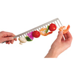 Fusionbrands GrillComb Stainless Steel BBQ Skewer Set Of 2