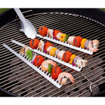 Fusionbrands GrillComb Stainless Steel BBQ Skewer Set Of 2