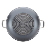 Anolon Accolade Hard Anodized Nonstick Wok with Lid, 13.5-Inch, Gray