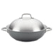 Anolon Accolade Hard Anodized Nonstick Wok with Lid, 13.5-Inch, Gray