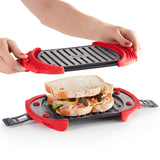 Lekue Microwave Grill, Sandwich Maker, Panini Press, 10 In x 5.7 In In, Red