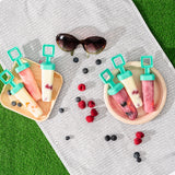 Cuisipro Snap-Fit Square Pop Mold, 2.9oz/85ml, Set of 6, Turquoise