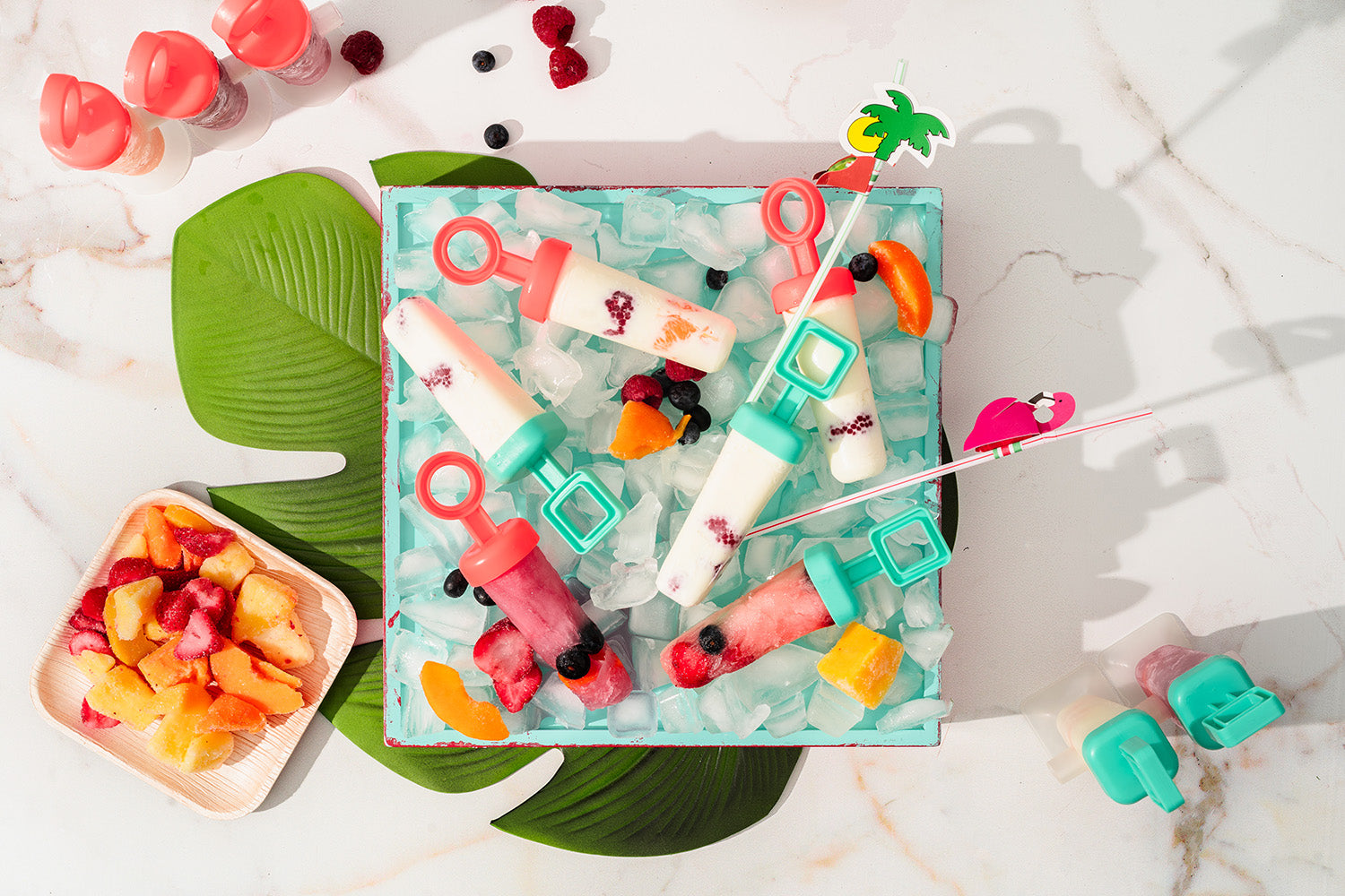 Cuisipro Snap-Fit Square Pop Mold, 2.9oz/85ml, Set of 6, Turquoise