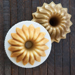 Nordic Ware Cast Aluminum Lotus Bundt Pan, Gold