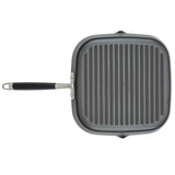 Anolon Advanced Home Hard-Anodized Nonstick Deep Square Grill Pan, 11-Inch, Onyx