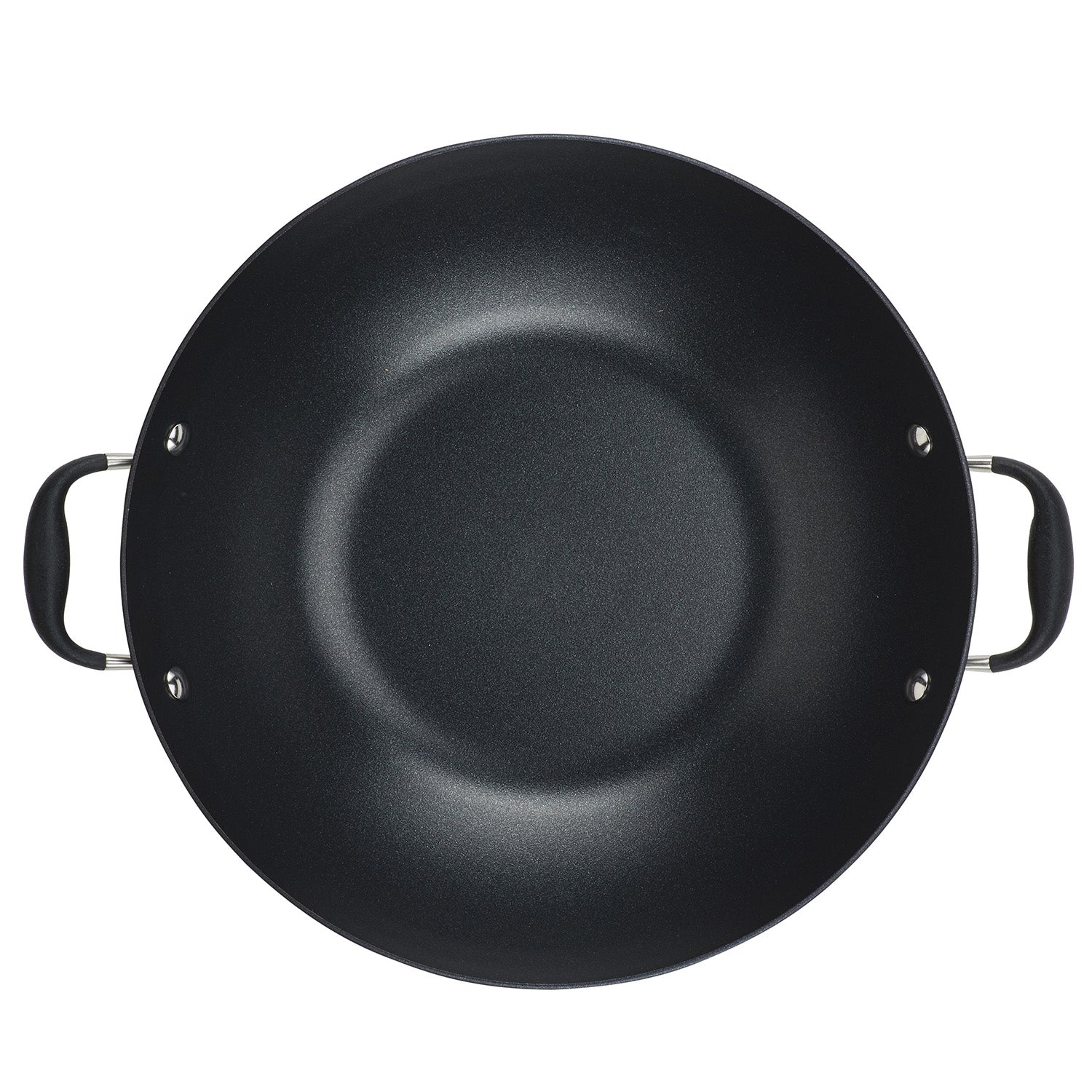 Anolon Advanced Home Hard-Anodized Nonstick Wok with Side Handles and Lid, 14-Inch, Onyx
