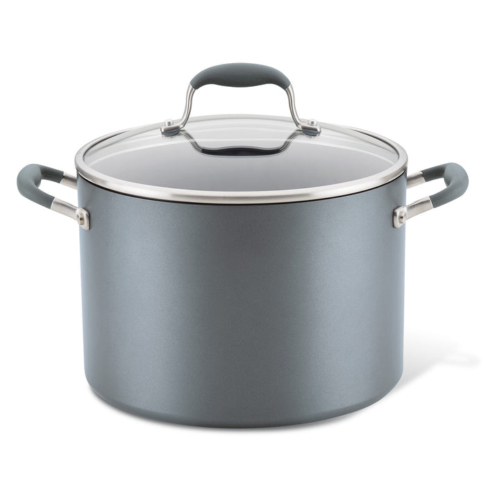 Anolon Advanced Home Hard-Anodized Nonstick Stockpot with Lid, 10-Quart, Moonstone