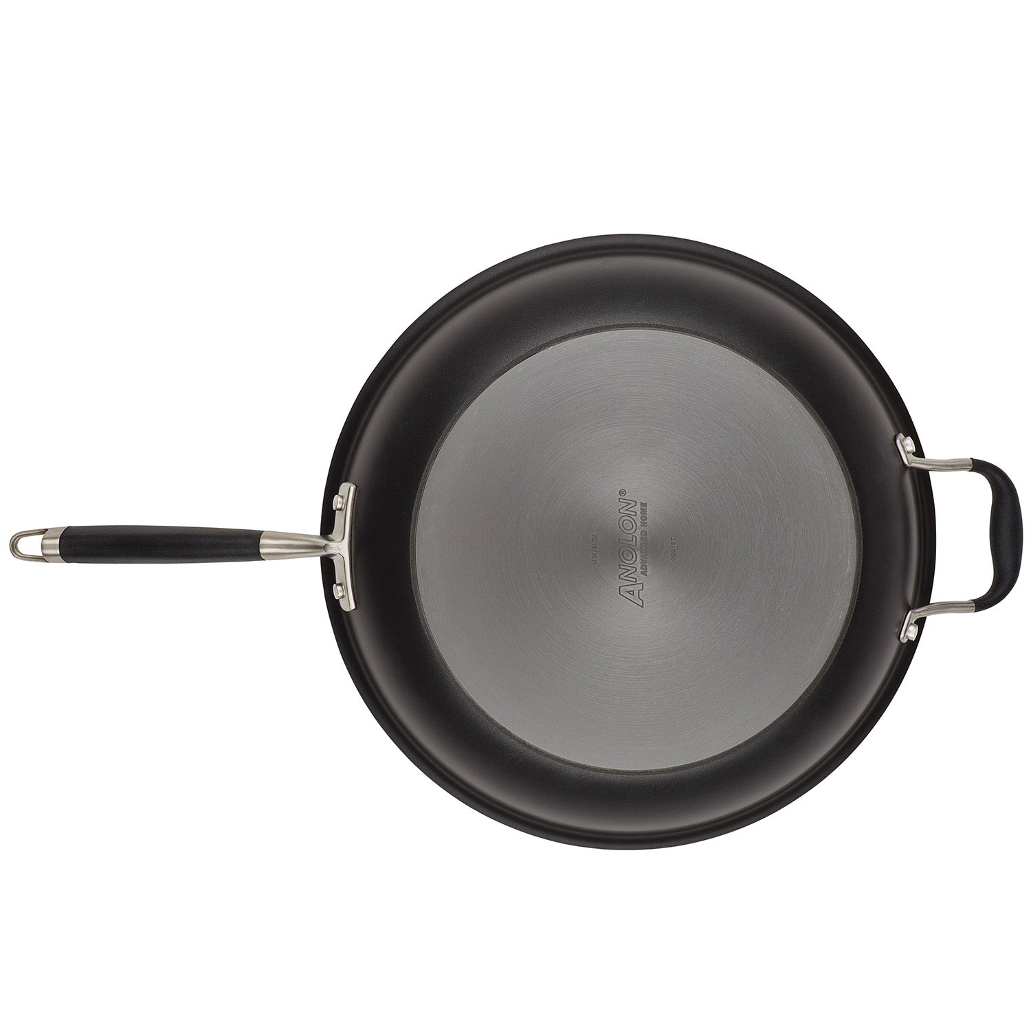 Anolon Advanced Home Hard-Anodized Nonstick Frying Pan with Helper Handle, 14.5-Inch, Onyx