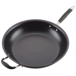 Anolon Advanced Home Hard-Anodized Nonstick Frying Pan with Helper Handle, 14.5-Inch, Onyx