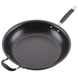 Anolon Advanced Home Hard-Anodized Nonstick Frying Pan with Helper Handle, 14.5-Inch, Onyx