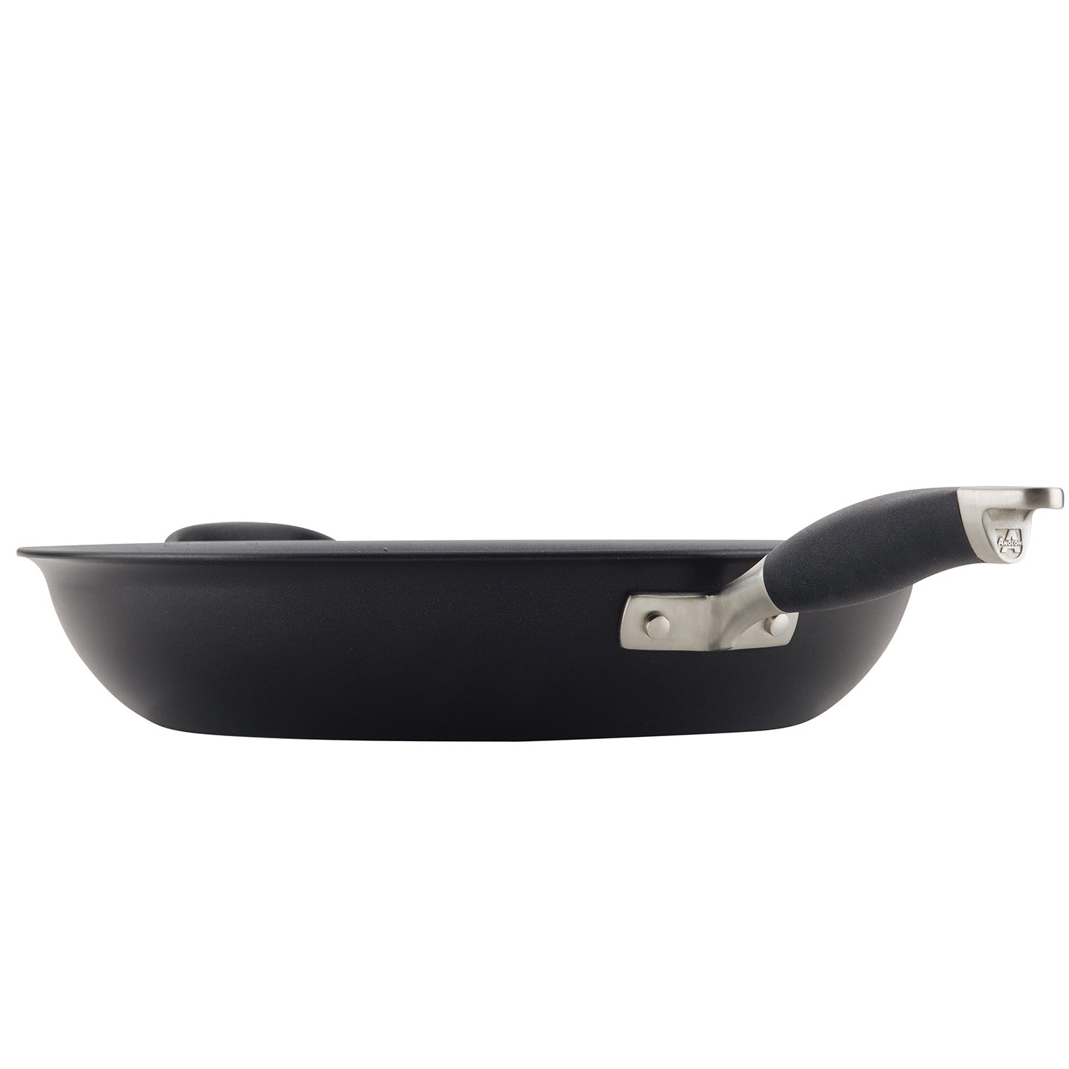 Anolon Advanced Home Hard-Anodized Nonstick Frying Pan with Helper Handle, 14.5-Inch, Onyx