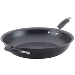 Anolon Advanced Home Hard-Anodized Nonstick Frying Pan with Helper Handle, 14.5-Inch, Onyx