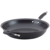 Anolon Advanced Home Hard-Anodized Nonstick Frying Pan with Helper Handle, 14.5-Inch, Onyx