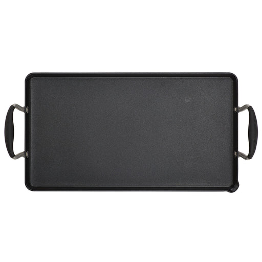 Anolon Advanced Home Hard-Anodized Nonstick Double Burner Griddle, 10-Inch x 18-Inch, Onyx