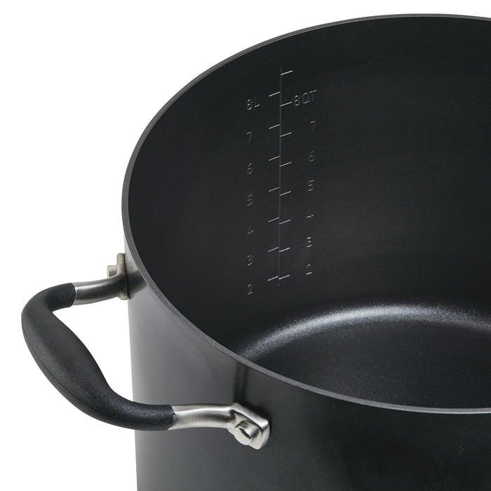 Anolon Advanced Home Hard-Anodized Nonstick Stockpot with Lid, 10-Quart, Onyx