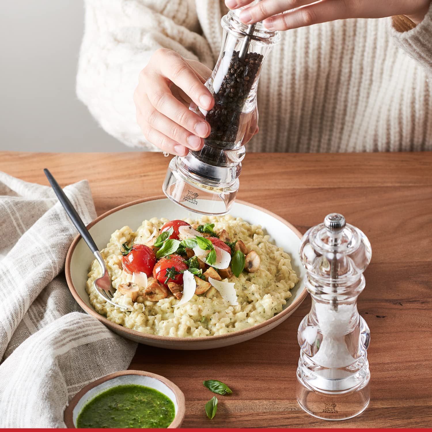 Peugeot Nancy Pepper Mill Acrylic, 5-Inch, Clear