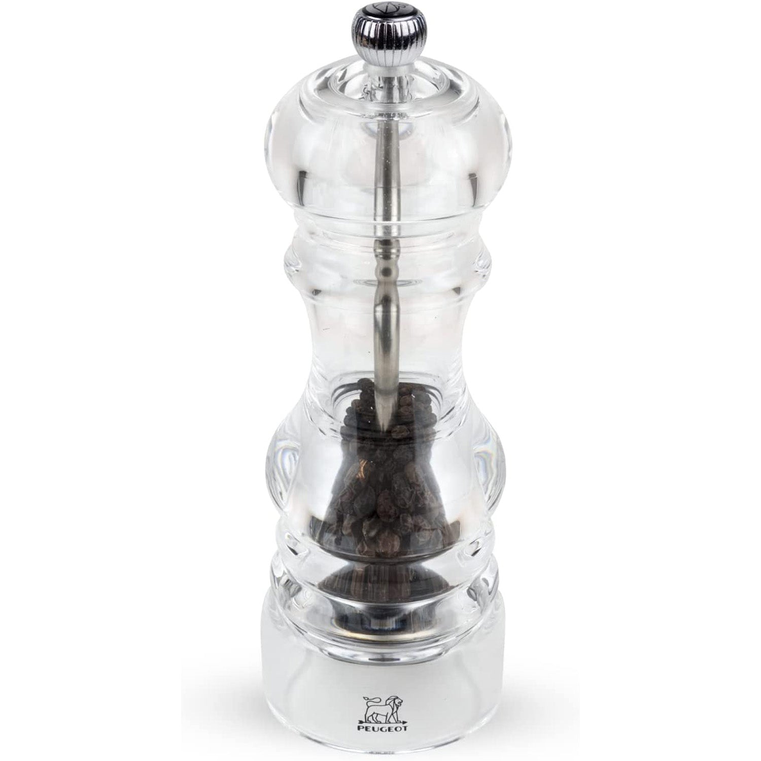 Peugeot Nancy Pepper Mill Acrylic, 7-Inch, Clear
