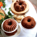 Nordic Ware Cast Aluminum Bundt Quartet Pan, Gold