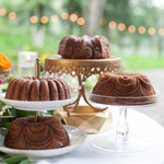 Nordic Ware Cast Aluminum Bundt Quartet Pan, Gold