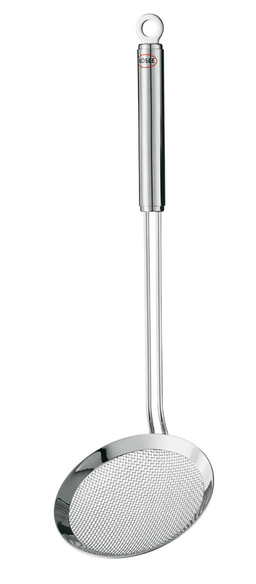 Rosle Round Handle Coarse Mesh Wire Kitchen Skimmer, 5.5" Diameter, Silver