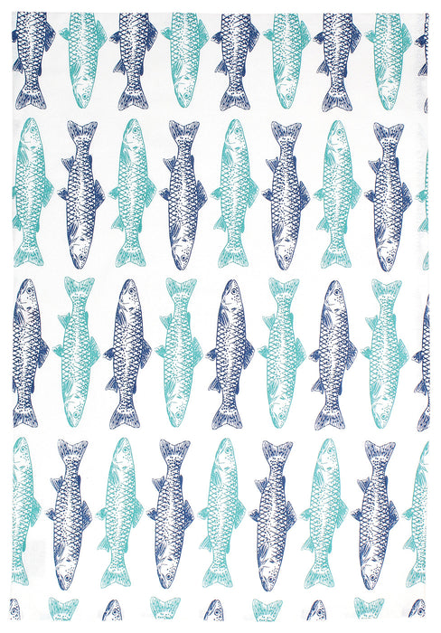 MU Kitchen Designer Print Kitchen Towel, Fish