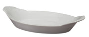 HIC Porcelain Oval Au Gratin Dish, 12 Ounce Capacity, 10 Inch