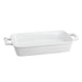 HIC Porcelain Rectangular 13" x 9" Lasagna Pan & Roasting Pan, White