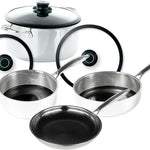 Frieling Black Cube Hybrid Quick Release 7 Piece Cookware Set