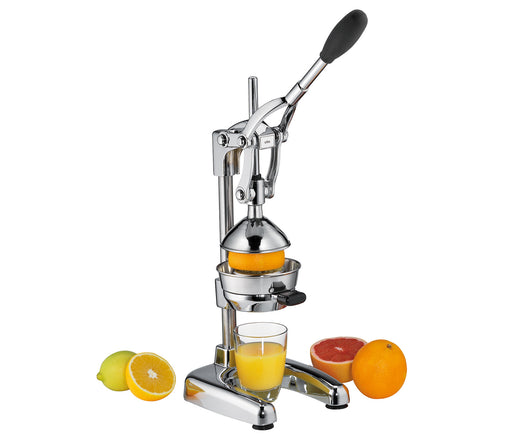 Cilio Amalfi Commercial Grade Manual Citrus Juicer, Extractor, and Juice Press, Silver Polished
