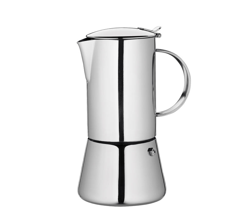 Cilio Aida Stainless Steel Stovetop Espresso Maker, Polished Stainless, 22 Oz.