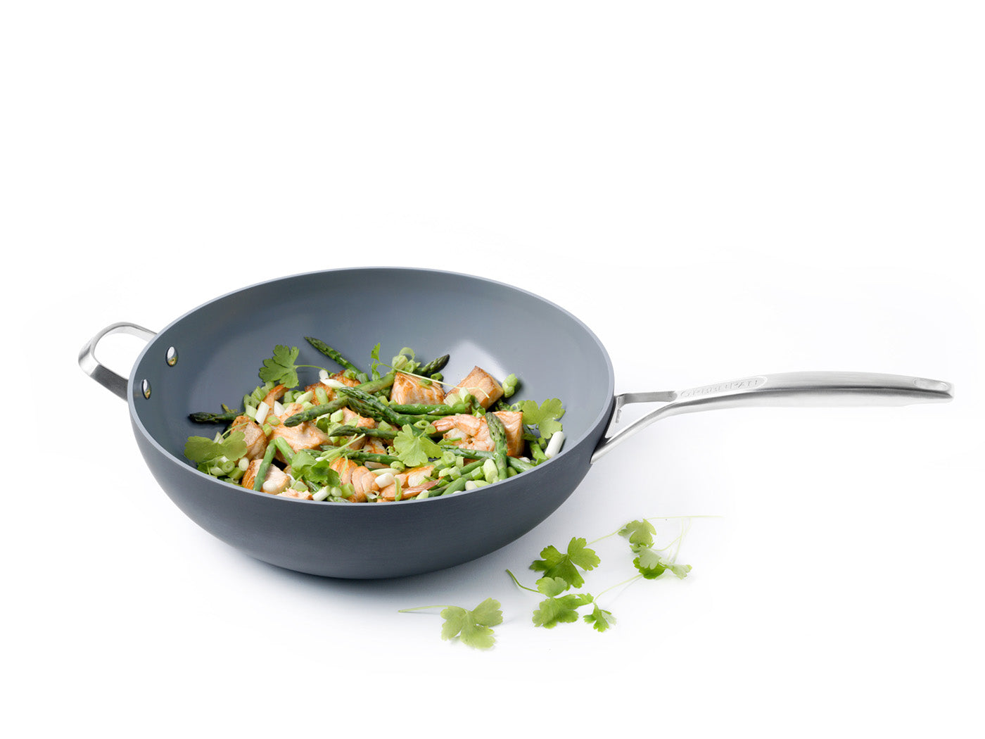 GreenPan Paris Pro 12.5" Open Wok with Helper Handle