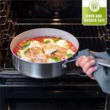 GreenPan Venice Pro 5 Quart Covered Saute pan with Helper Handle