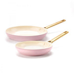 Greenpan Padova Reserve 2-Piece 8" & 10" Open Frypan Set, Blush