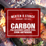 Merten & Storck Black Pre-Seasoned Carbon Steel 8-Inch Fry Pan, Black