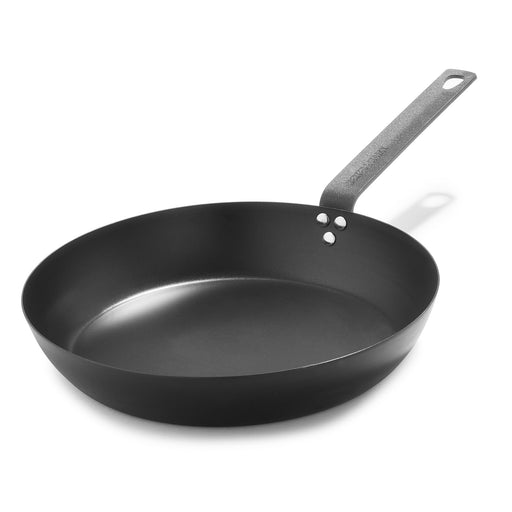 Merten & Storck Black Pre-Seasoned Carbon Steel 12-Inch Fry Pan, Black