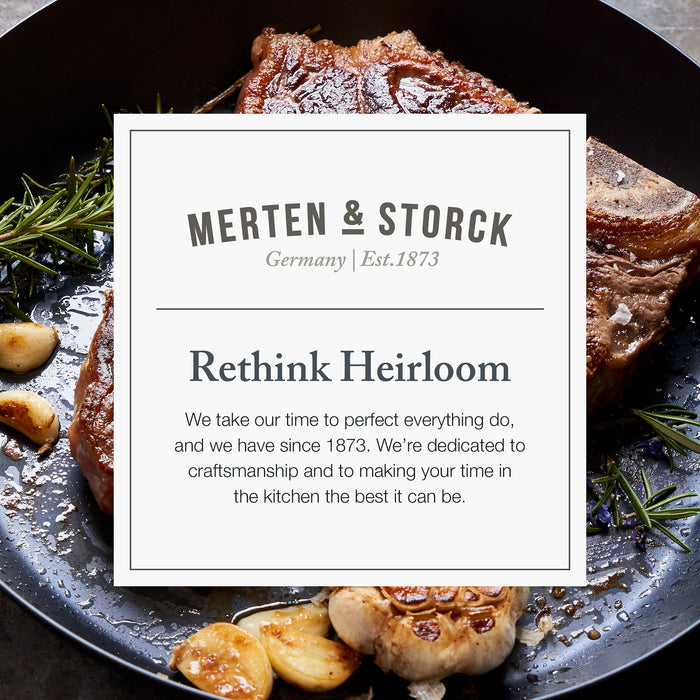 Merten & Storck Black Pre-Seasoned Carbon Steel 12-Inch Fry Pan, Black