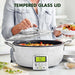 GreenPan Elite Essential Smart Electric 6 QT Skillet Pot - Sear, Saute, Cook Rice, Cloud Cream