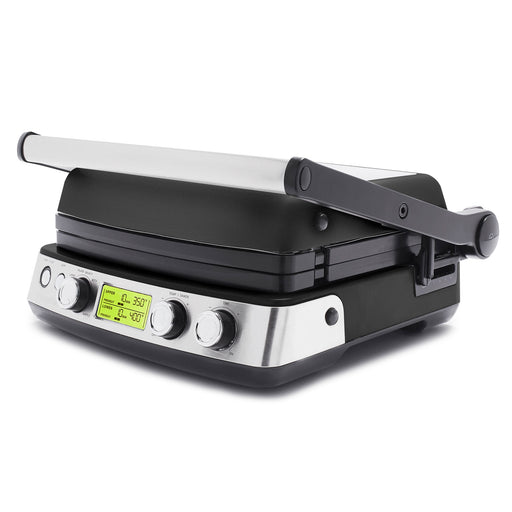 GreenPan Elite Electric Indoor Contact Grill & Griddle with Ceramic Nonstick Plates, Black