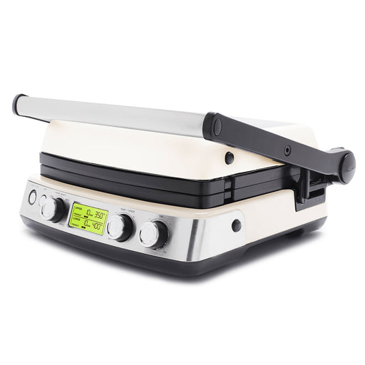 GreenPan Elite Electric Indoor Contact Grill & Griddle with Ceramic Nonstick Plates, Cloud Cream