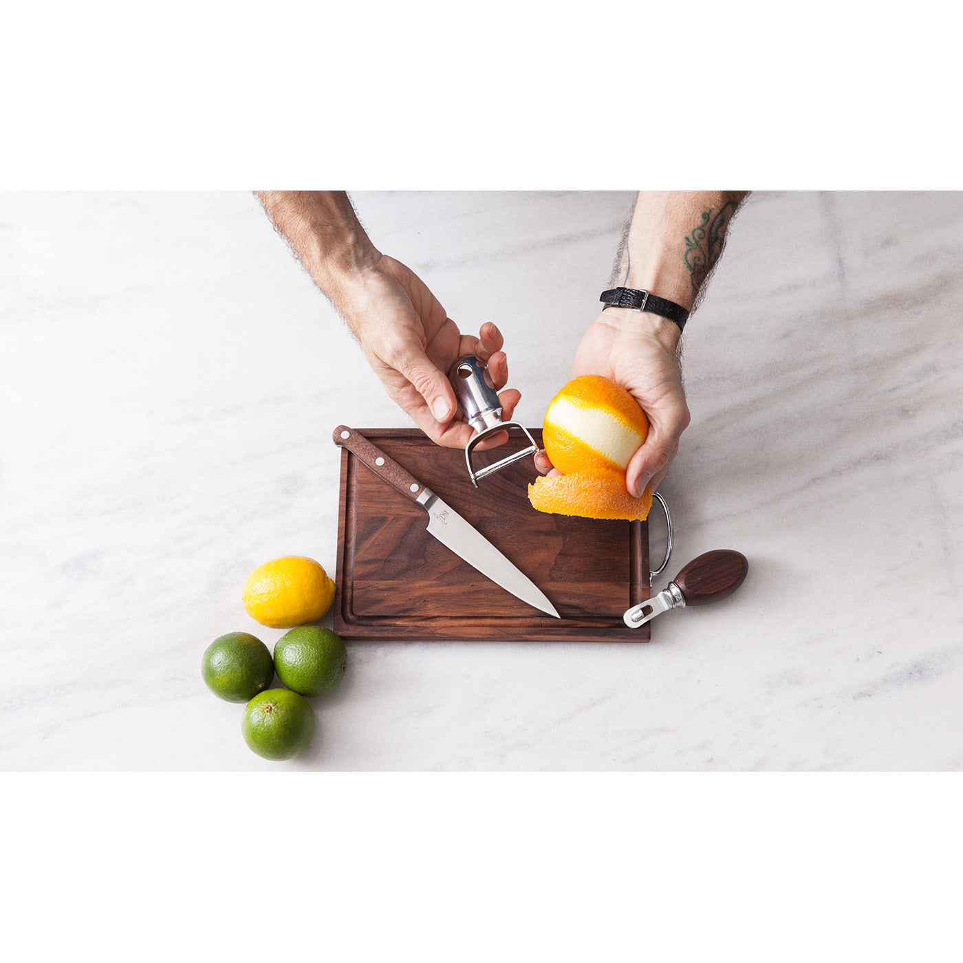 Crafthouse by Fortessa Bar Tool Set, Bar Knife, Bar Board, Peeler, Channel Knife