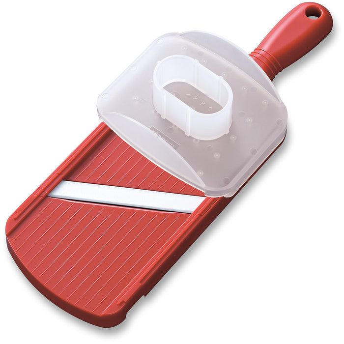 Kyocera Advanced Ceramic Double-edged Mandolin Slicer With Guard, Red