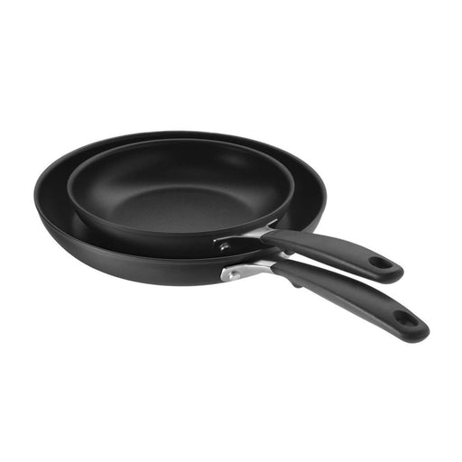 OXO Good Grips Non-Stick Hard Anodized 8-Inch & 10-Inch Open Frypan Twin Pack