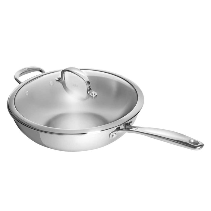 OXO Good Grips Tri-Ply Stainless Steel Pro 5 Qt. Covered Wok With Helper Handle