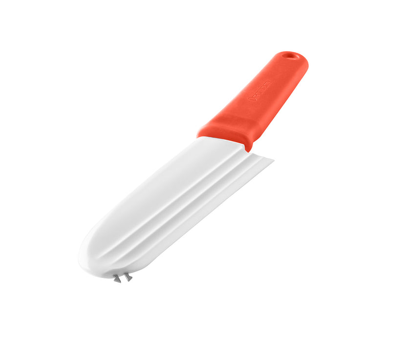 Dreamfarm Knibble Non-Stick Cheese Knife with Stainless Steel Forks, Red
