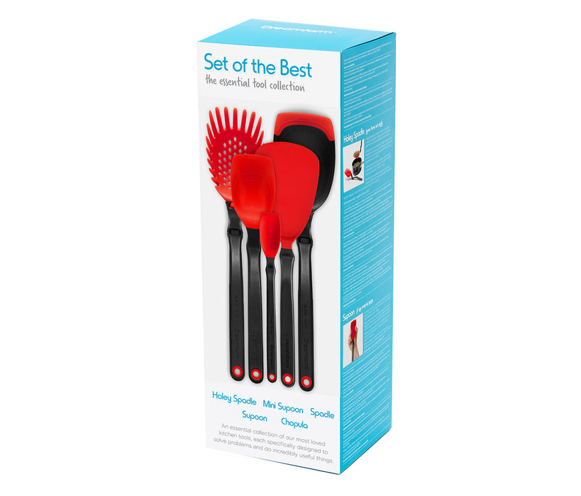 Dreamfarm Set of the Best Essential Kitchen Tool Collection, Red