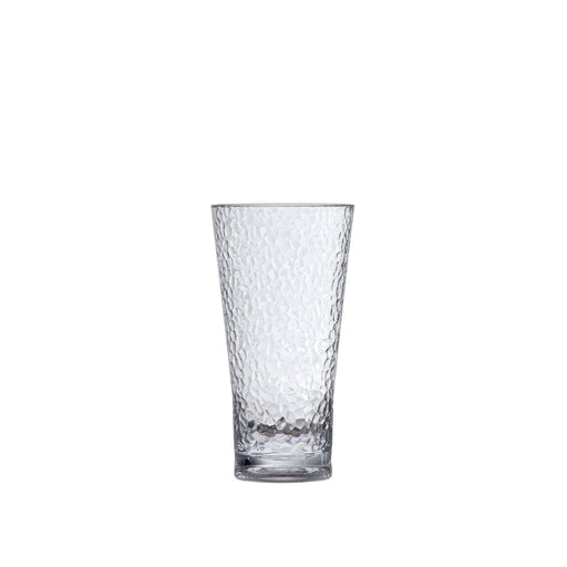 Fortessa Outside Copolyester 20 Ounce Hammered Iced Beverage Glass, Set of 6