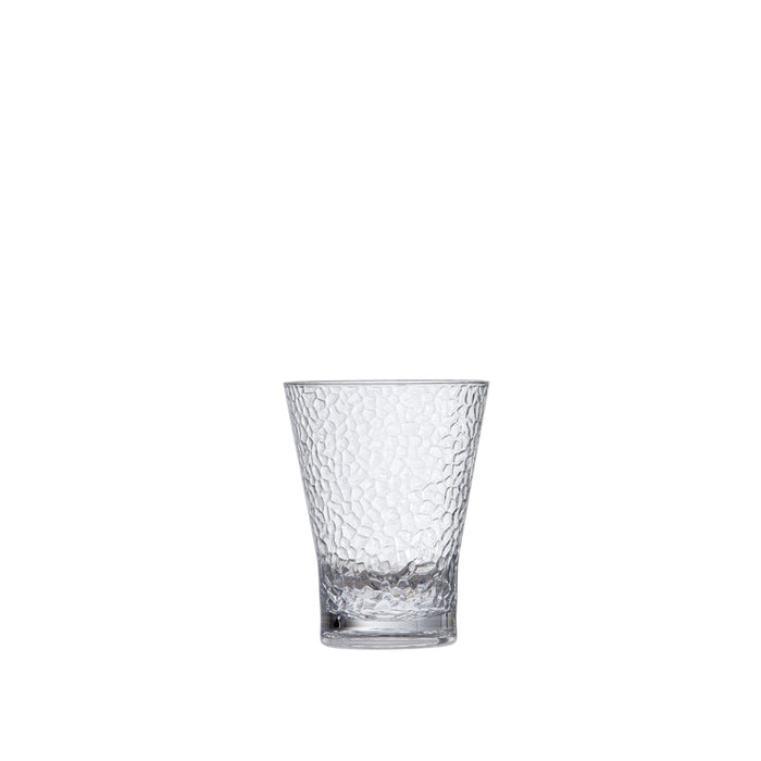 Fortessa Outside Copolyester 15 Ounce Hammered Double Old Fashioned Glass, Set of 6