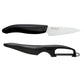 Kyocera Revolution Ceramic 3 Inch Paring Knife & Straight Peeler Set, Black