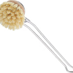 Kuchenprofi Classic Stainless Steel Dishwashing Brush w/Natural Bristles, 11-Inch