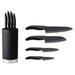 Kyocera Universal Knife Block Set w/ 4 Ceramic Knives, Black Blades